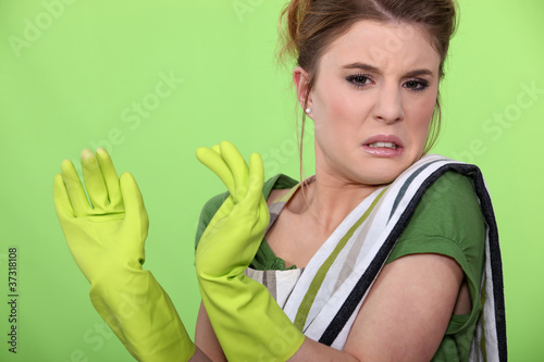 A made disgust by something.