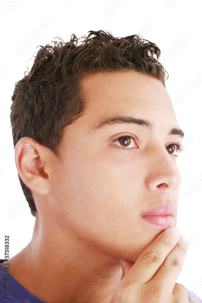 Obraz premium Handsome man looking away from the camera