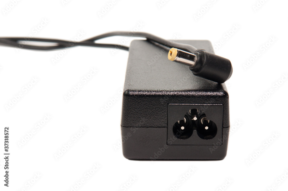 Adapter for notebook on isolate background. Adapter for notebook on isolate background.