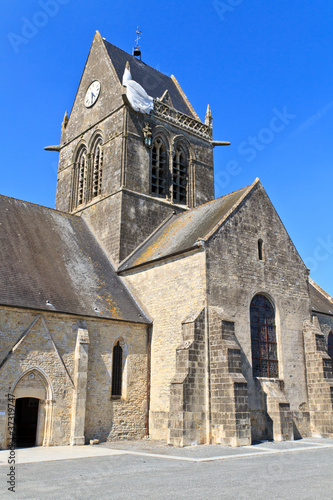 Vászonkép St. Mere Eglise, Normandy, France