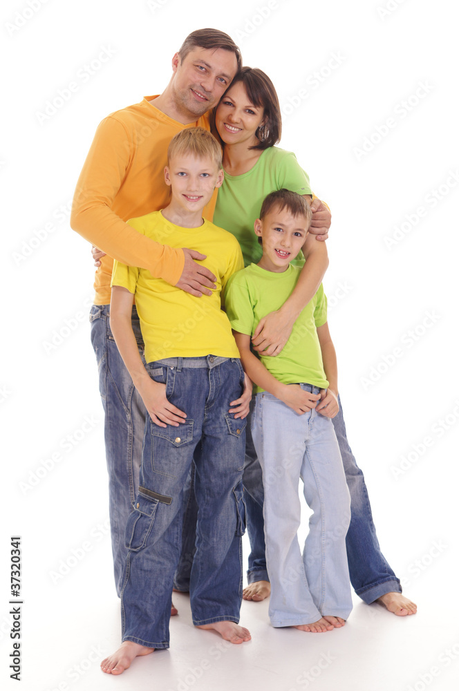 happy family of a four happy family of a four
