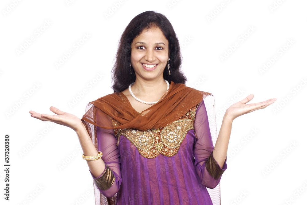 Excited young Indian woman Excited young Indian woman