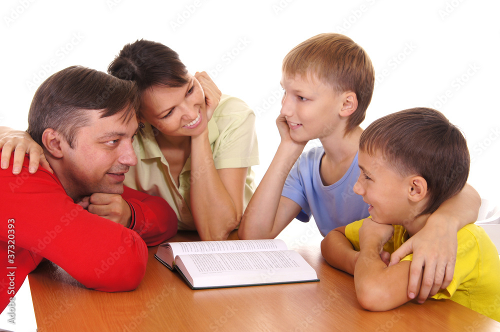 nice family reading