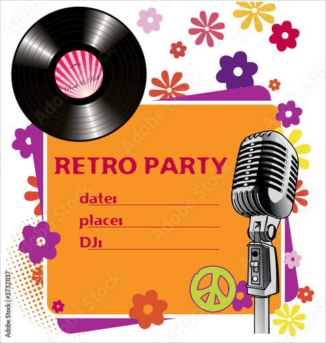 Retro music background