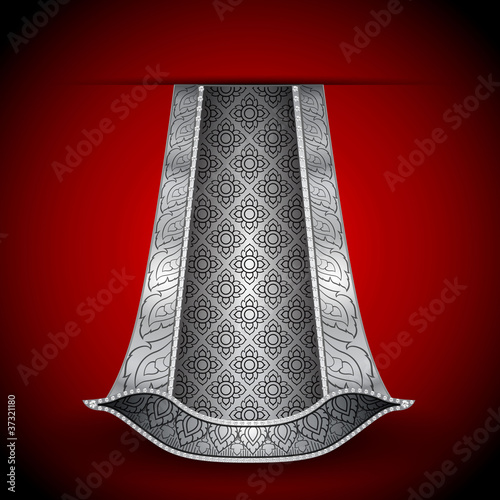 Vector luxurious royal silver fabric