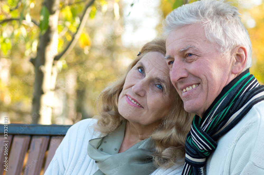 cute elderly couple at nature cute elderly couple at nature