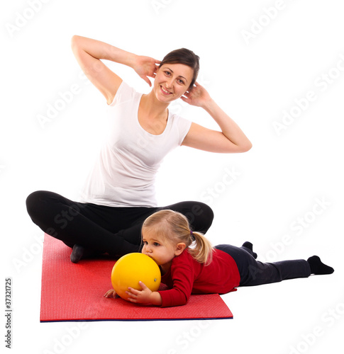 30.11.11 Mutter mit Kind beim Sport