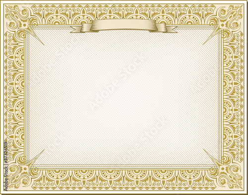 Gold detailed cerificate