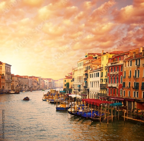 Plakat Piękny widok na kanał Wenecji