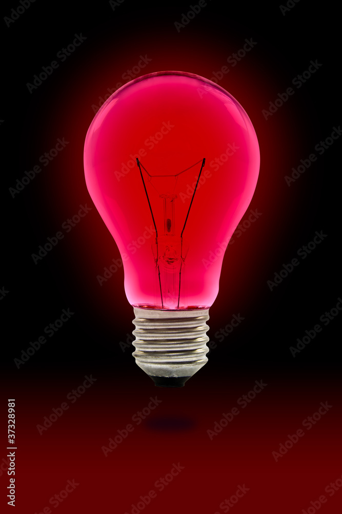 red light bulb red light bulb