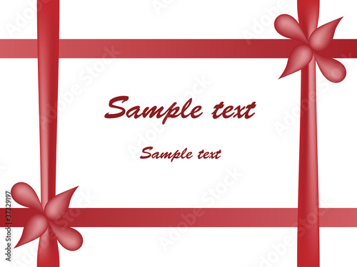 red bow and tape