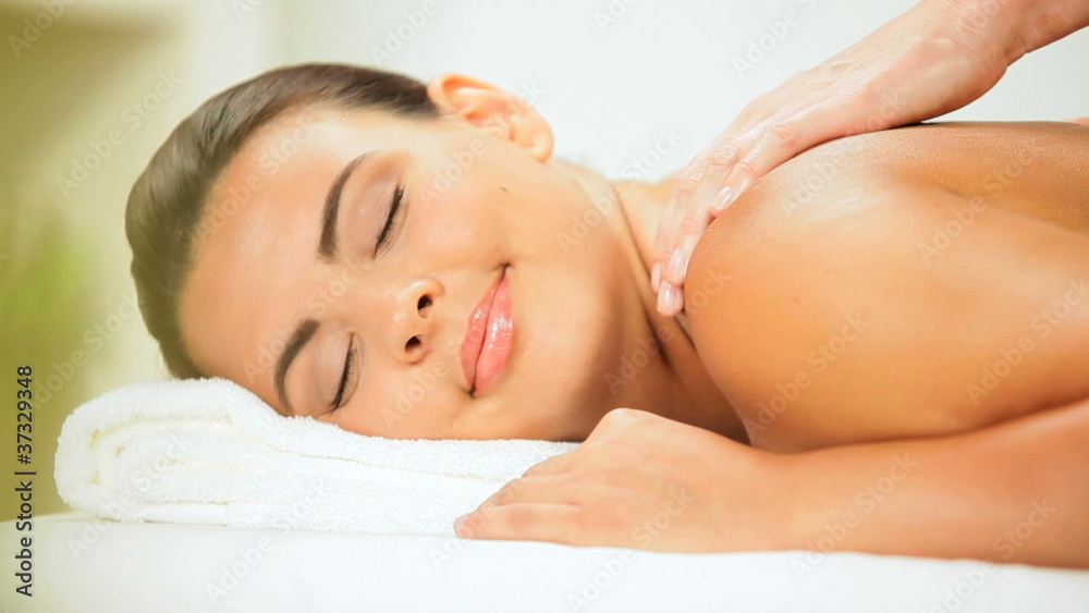 Luxury Health Spa Client Receiving Massage Therapy Luxury Health Spa Client Receiving Massage Therapy