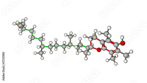 Molecular structure of alpha-tocopherol (vitamin E)