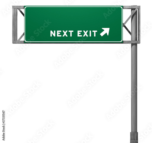 Blank Freeway Exit Sign
