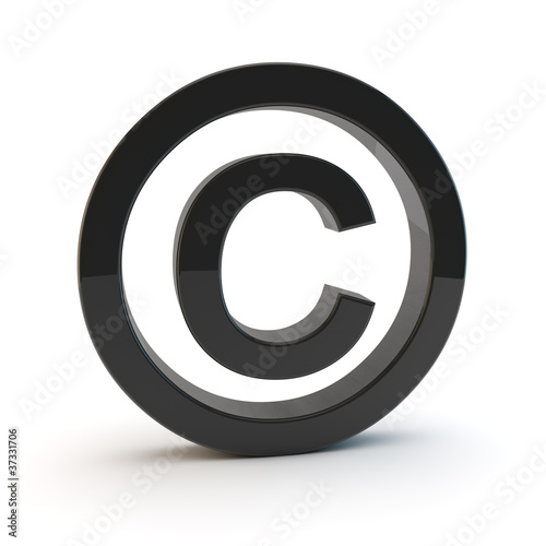 urheberrecht copyright symbol 3d