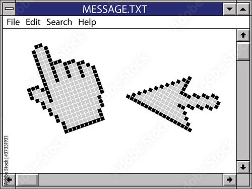 nostalgic window including cursors