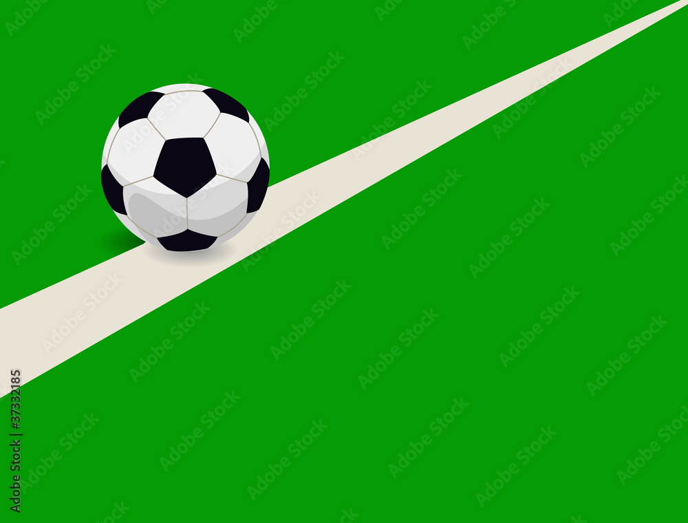 Obraz premium Ball and football field