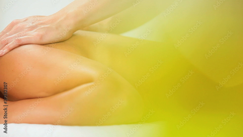 Beautiful Girl Receiving Body Massage Therapy Beautiful Girl Receiving Body Massage Therapy
