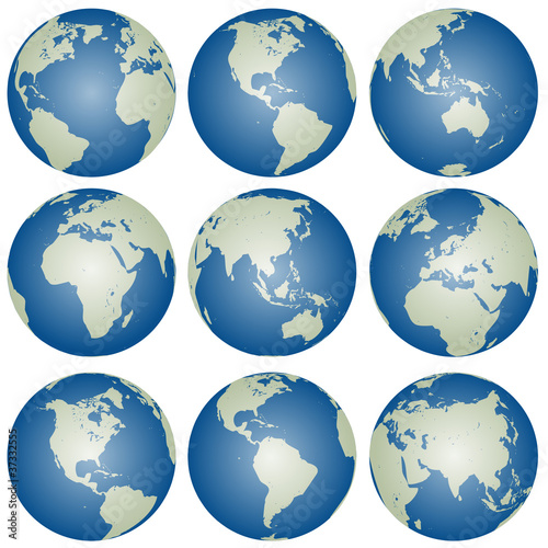 vector globes