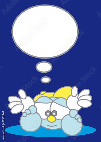 personnage mascotte garçon enfant bulle