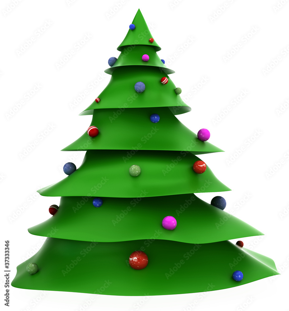 3D Cartoon christmas tree 3D Cartoon christmas tree