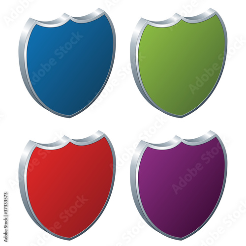 vector shields - 3d badges