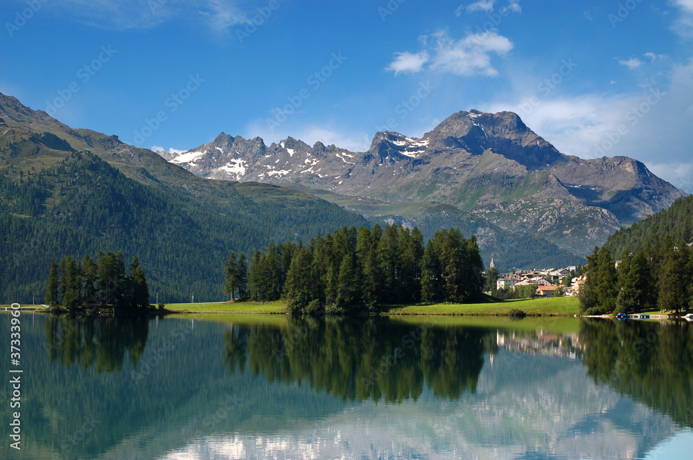 Fototapeta premium Alps in Switzerland - Silvaplana - St. Moritz