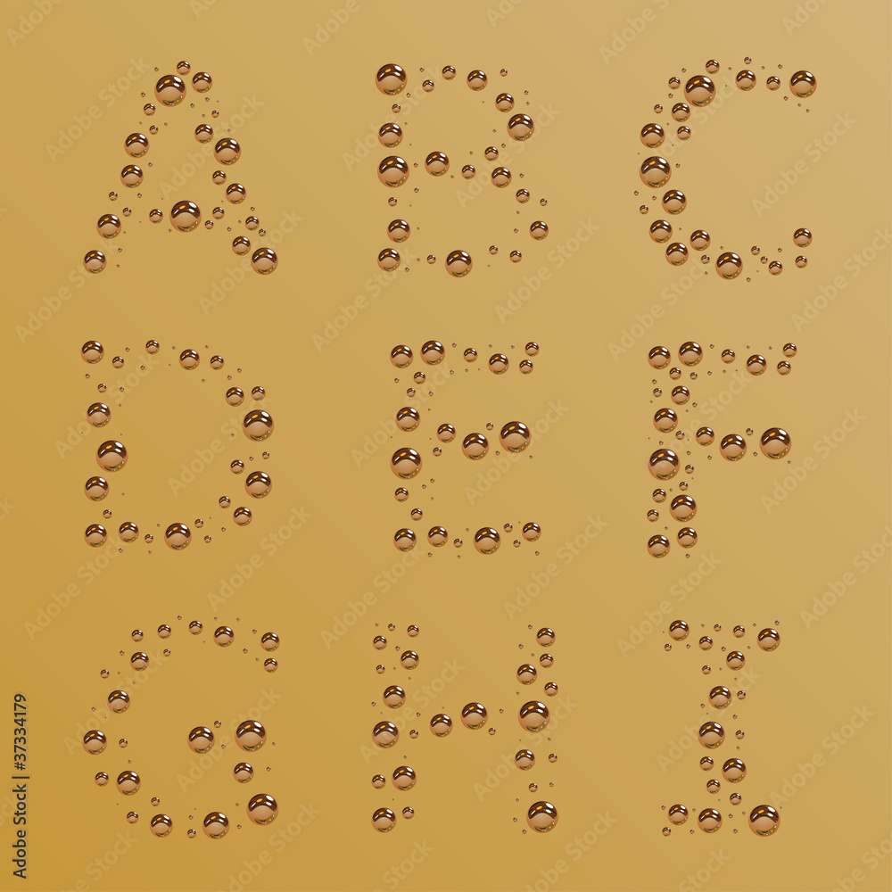 Fototapeta premium vector bubble alphabet - part 1