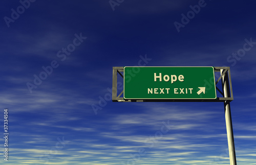 Hope, Freeway Exit Sign