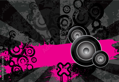 Urban grungy music banner