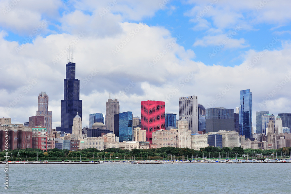 Chicago skyline over Lake Michigan Chicago skyline over Lake Michigan
