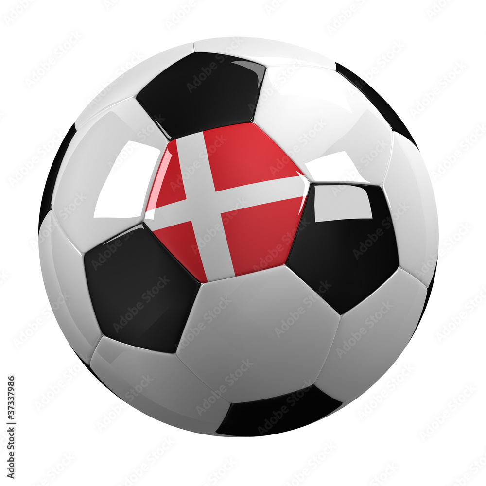 Obraz premium Denmark Soccer Ball - with clipping path