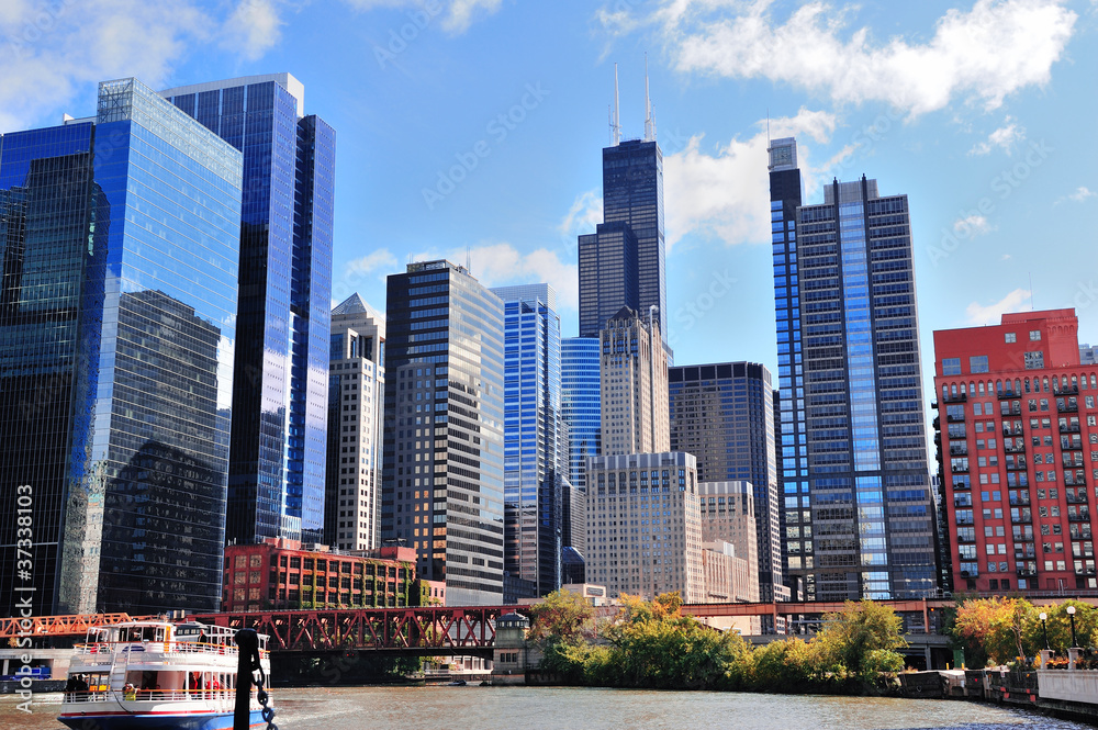 Fototapeta premium Chicago skyscrapers