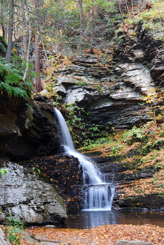 Autumn Waterfall in mountain