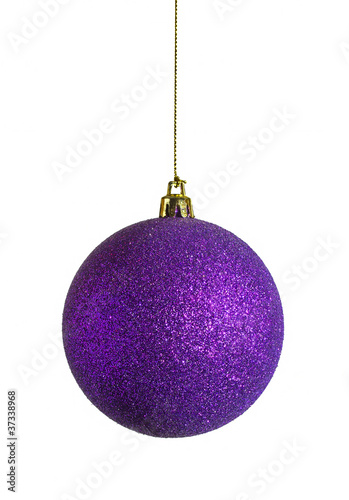 purple sparky christmas bauble