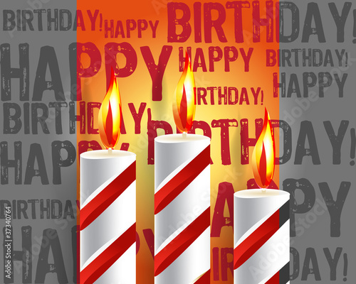 burning candle and shadow on gray background