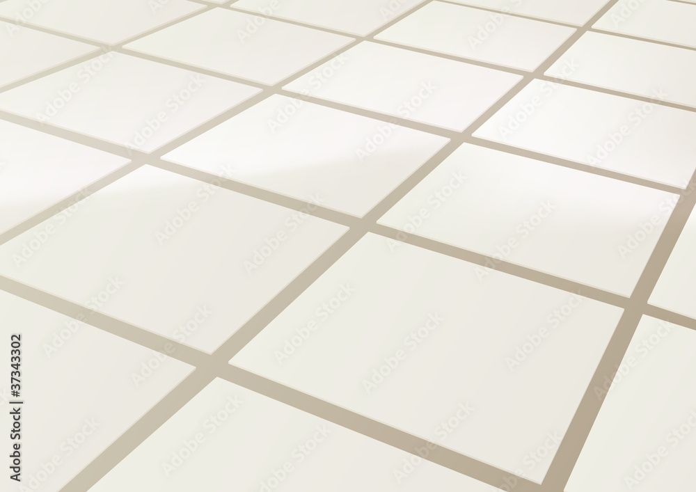 Obraz premium Carrelage_Perspective-Blanc
