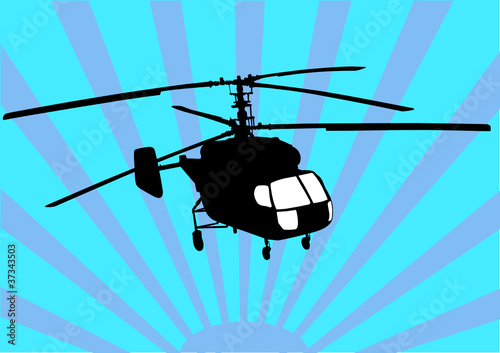 Helicopter in sky