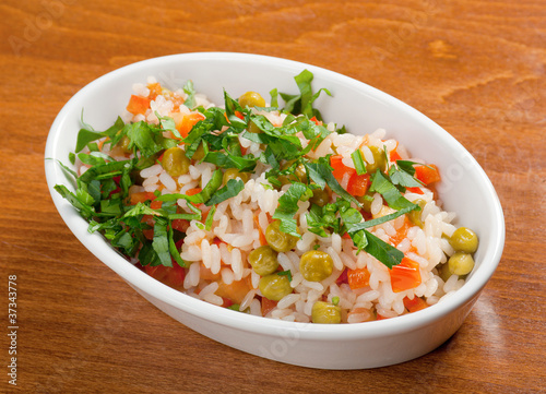 vegetable salad with rice