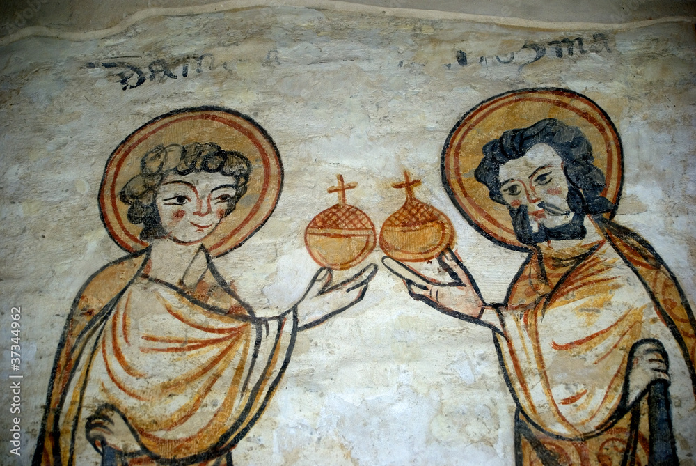 Church painting, Csaroda, Hungary