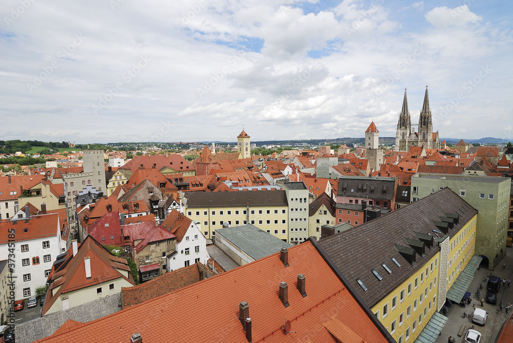 Fototapeta premium View over Regensburg