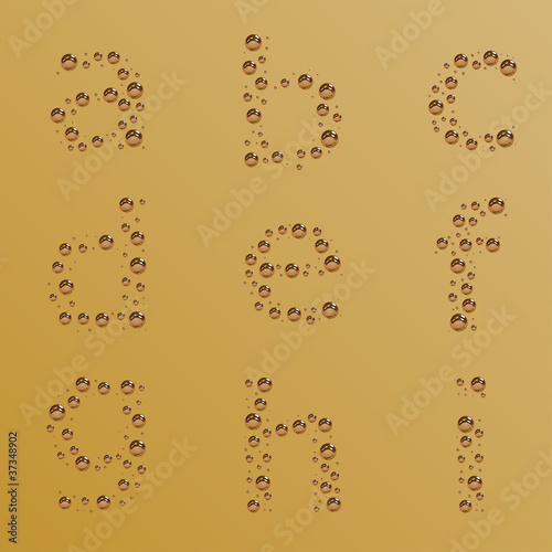 vector bubble alphabet - part 1
