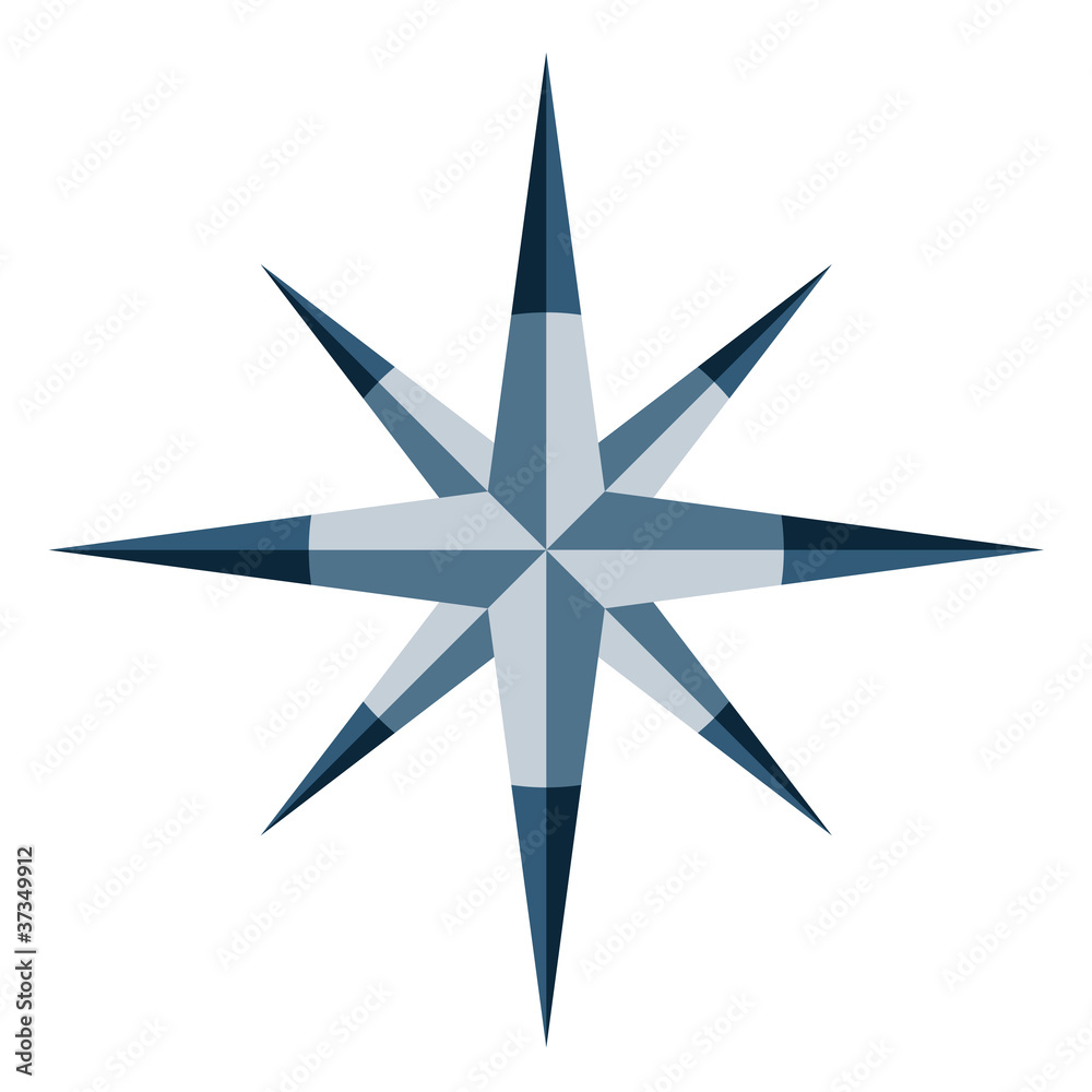 Vector blue windrose Vector blue windrose