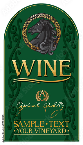 vector wine label (design)
