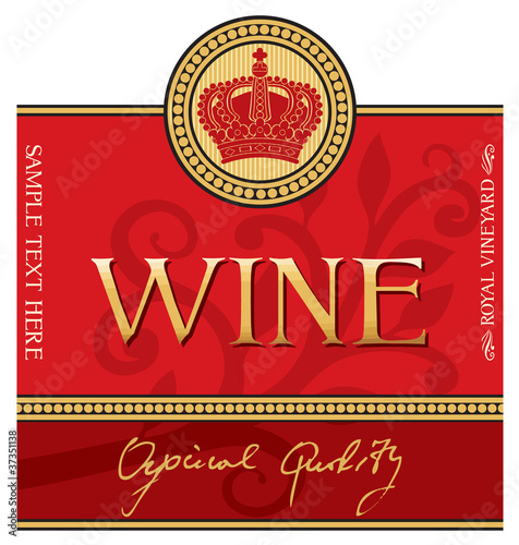 vector wine label (design)