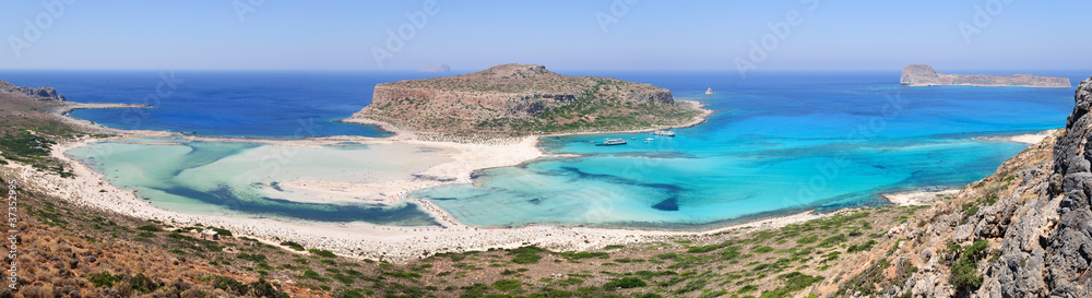 Fototapeta premium Balos beach view with a bird's eye