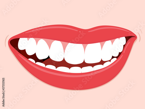 Smiling Mouth Healthy Teeth