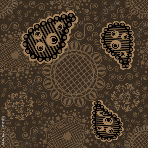 Vector seamless ornament texture