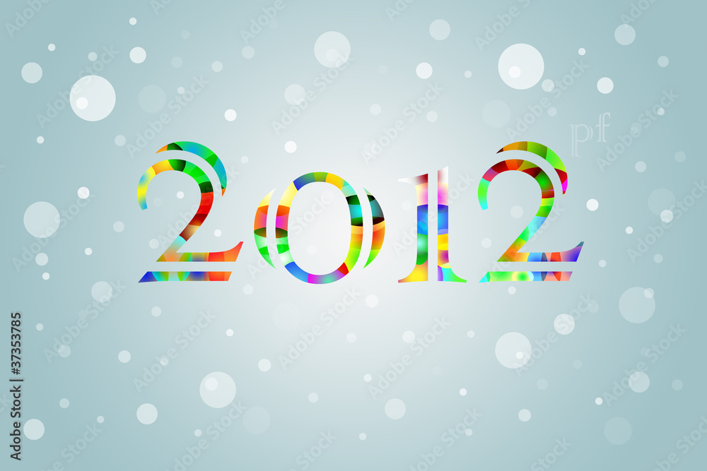 Stylized New Year 2012 Card Background