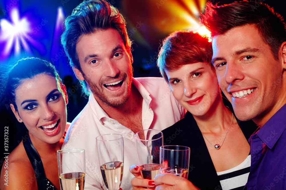 Fototapeta premium Attractive young people in nightclub